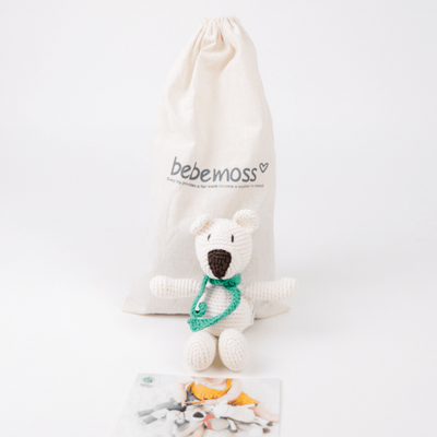 bebemoss.com stuffed animal Atty the bear - cream mini handmade by moms  gifts with purpose