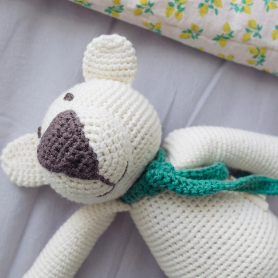 bebemoss.com stuffed animal Atty the bear - creme handmade by moms  gifts with purpose