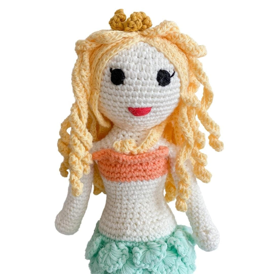 bebemoss.com stuffed animal Azalea the Mermaid- blonde handmade by moms  gifts with purpose