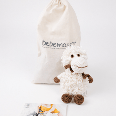bebemoss.com stuffed animal Darla the Sheep - white mini handmade by moms  gifts with purpose