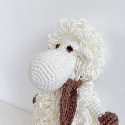 bebemoss.com stuffed animal Darla the Sheep - white mini handmade by moms  gifts with purpose