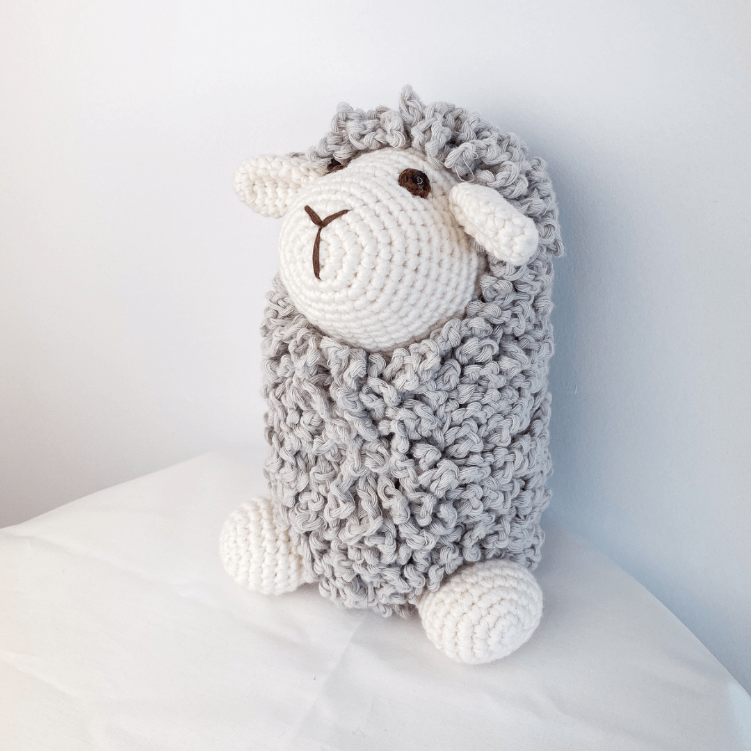 bebemoss.com Farawee the Sheep grey handmade by moms  gifts with purpose