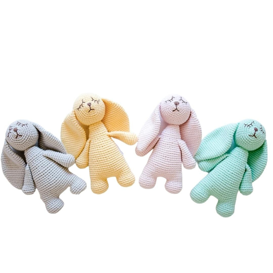 bebemoss.com stuffed animal Ginger the sleepy bunny handmade by moms  gifts with purpose