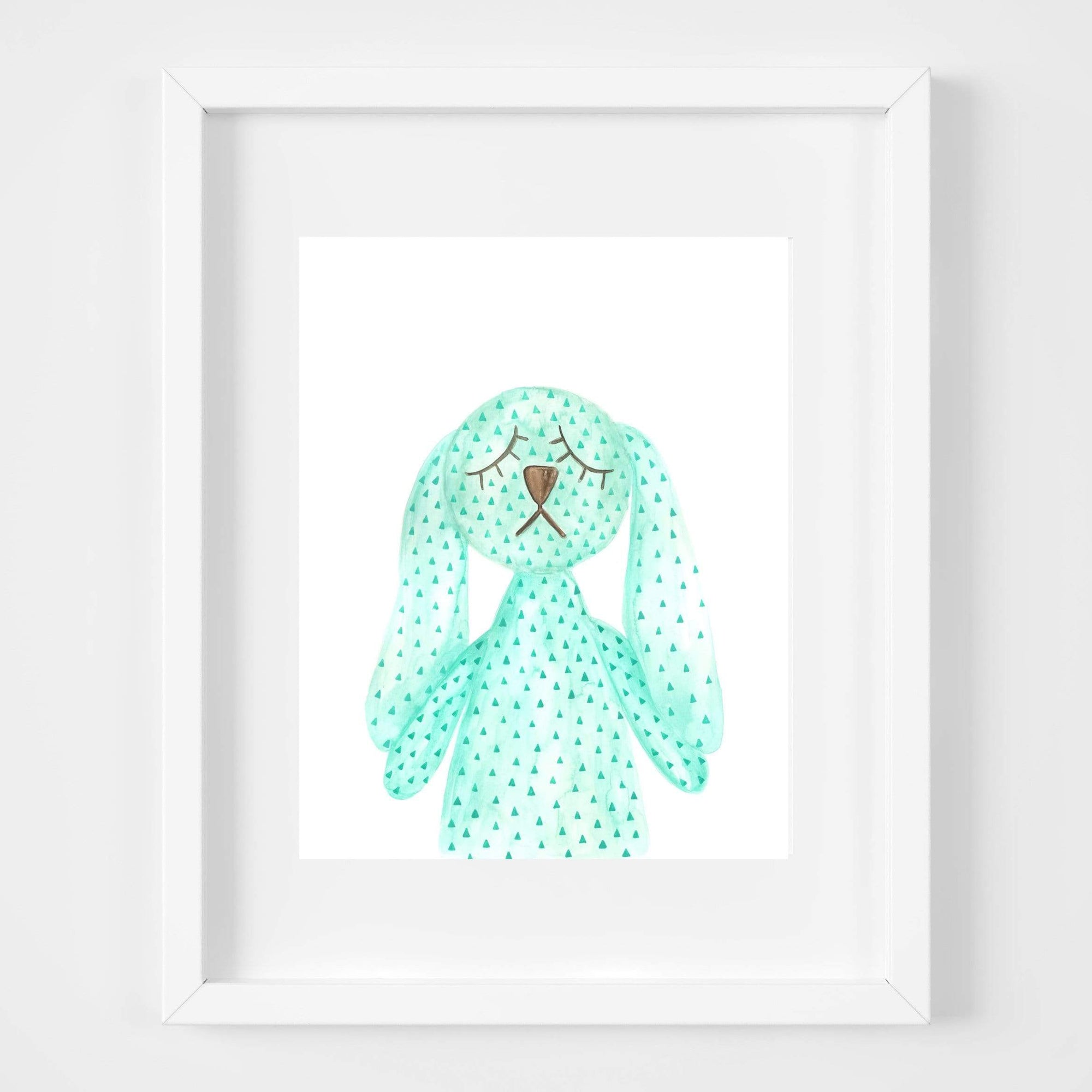 bebemoss.com Ginger the sleepy bunny print handmade by moms  gifts with purpose