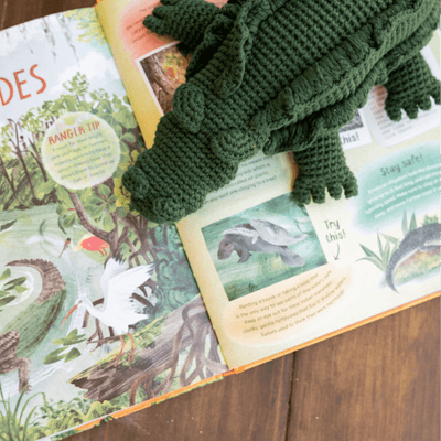 bebemoss.com stuffed animal Marvin the Crocodile handmade by moms  gifts with purpose