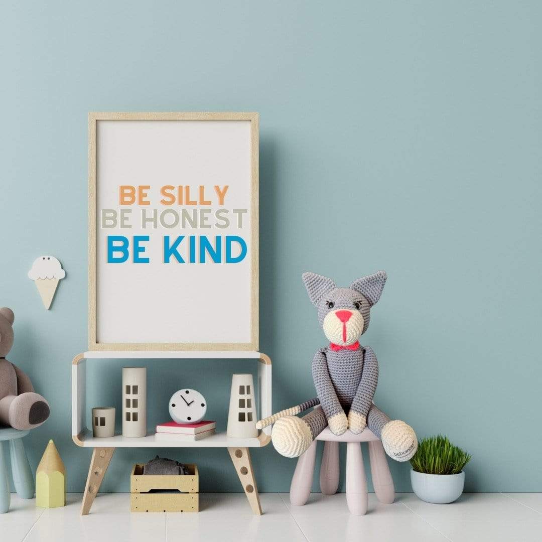 bebemoss.com toy grey Oliver the cat grey handmade by moms  gifts with purpose