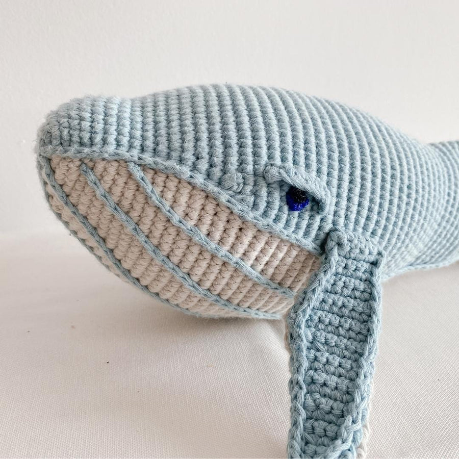 bebemoss.com toy Orlando the Whale- teal handmade by moms  gifts with purpose