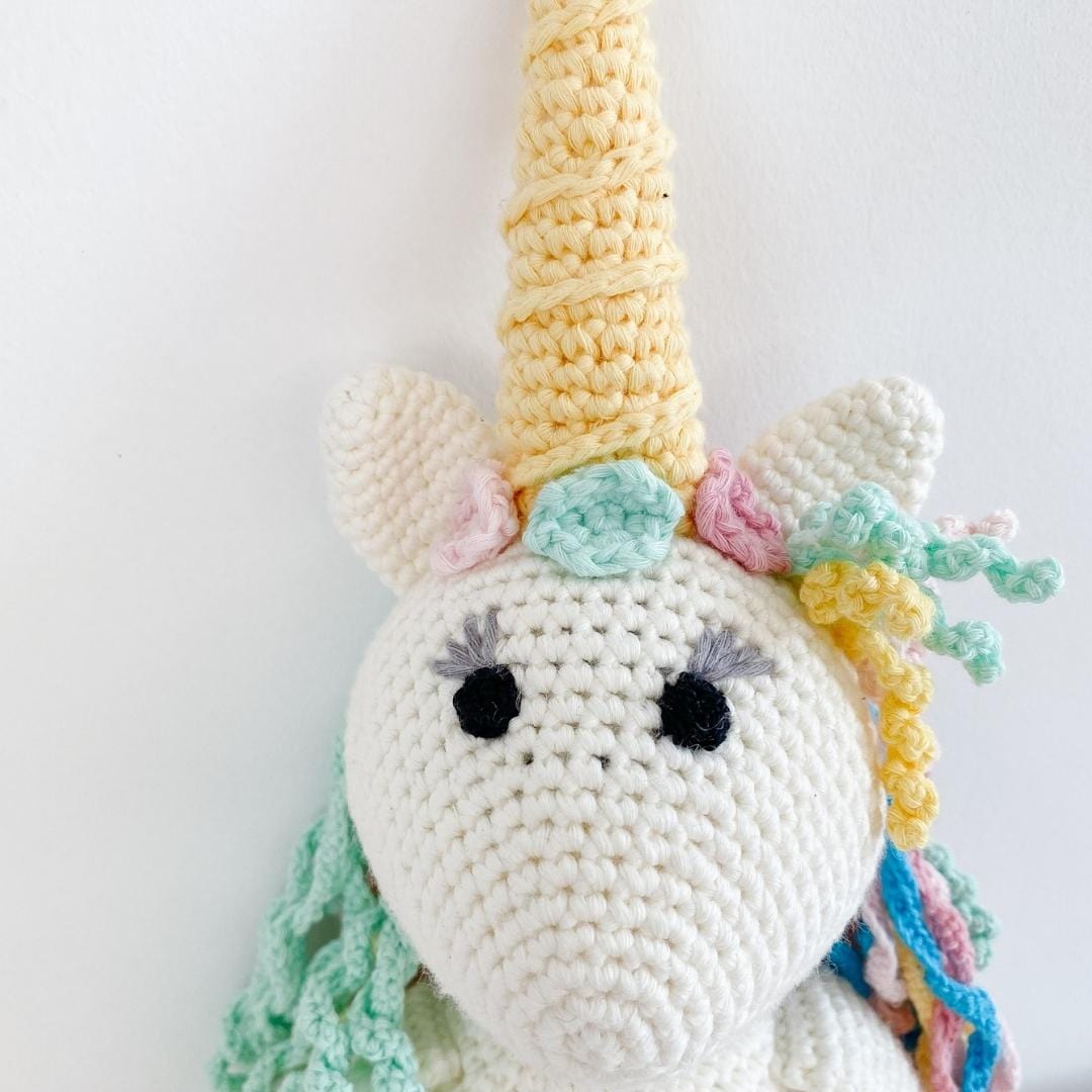 bebemoss.com stuffed animal Rose the Unicorn handmade by moms  gifts with purpose