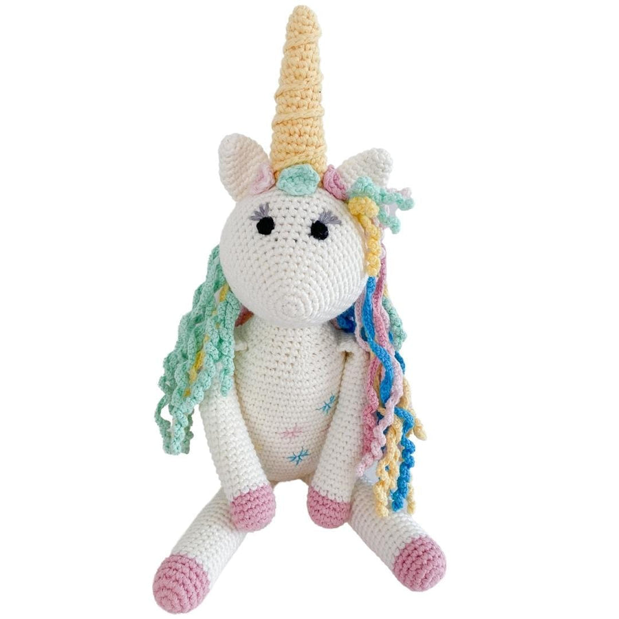 bebemoss.com stuffed animal Rose the Unicorn handmade by moms  gifts with purpose