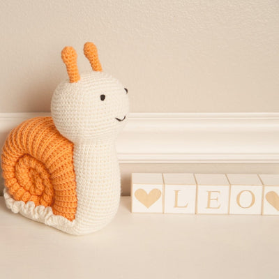 bebemoss.com Sheldon The Snail handmade by moms  gifts with purpose